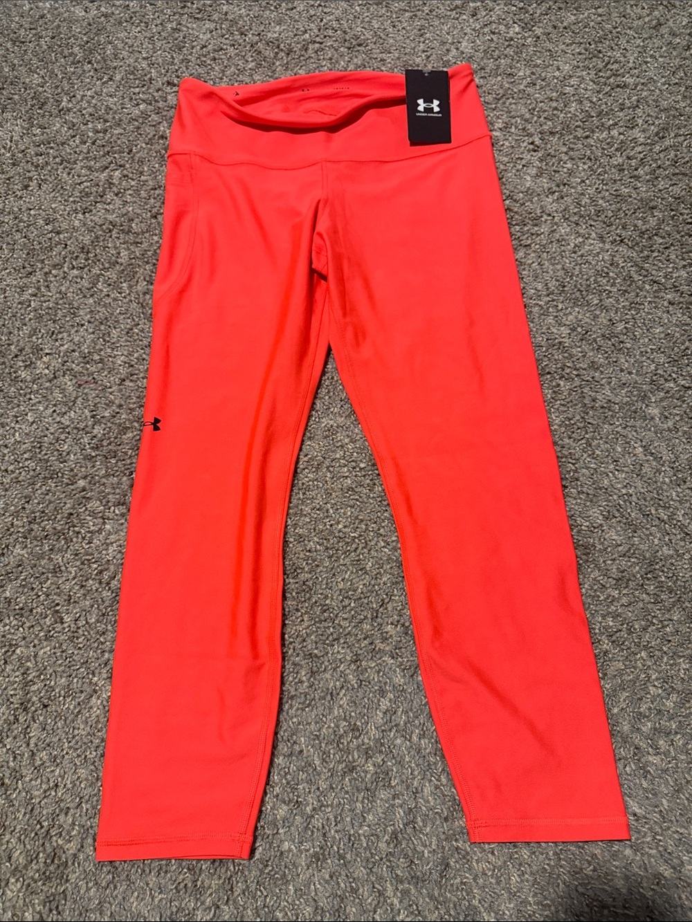Under Armour Womans Neon Coral Performance Leggings